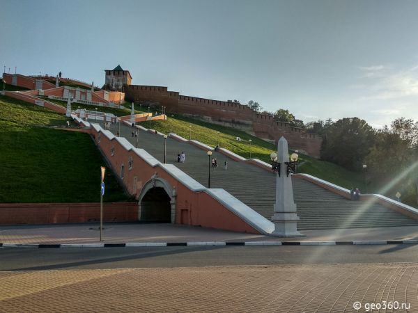 Достопримечательности нижнего новгорода чкаловская лестница фото